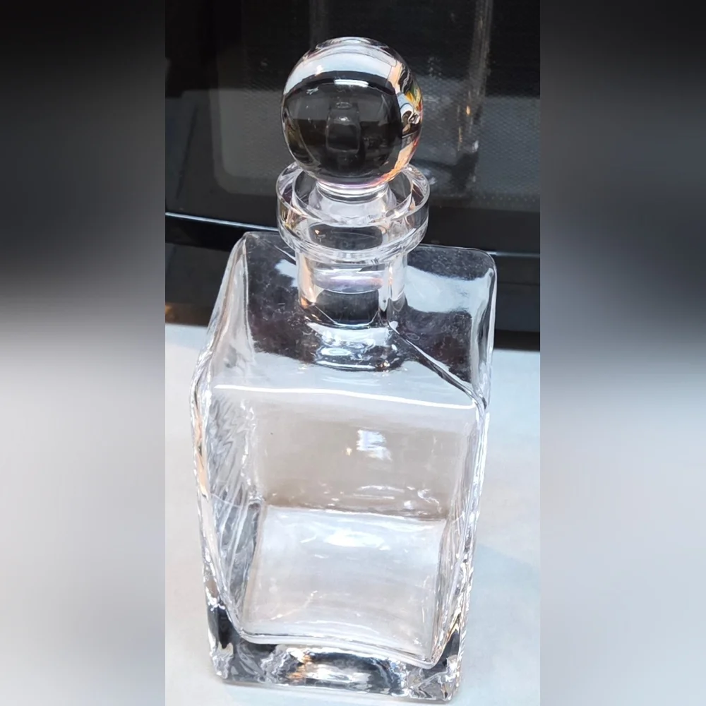 Vtg. Turkish Handmade Glass Whiskey Decanter 9